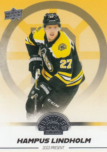 řadová karta HAMPUS LINDHOLM 23-24 UD Boston Bruins Centennial číslo 11